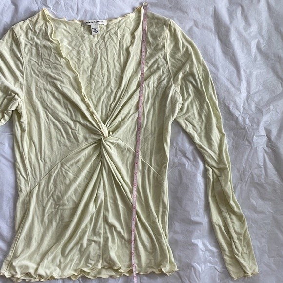 Banana Republic Top with Long Sleeve in Lemon Size-Medium NWOT - Picture 6 of 10